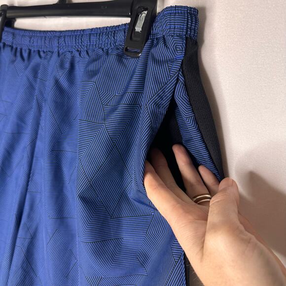 Nike Mens Running Shorts DRI-fit athletic activewear Blue Mesh Lined Large - Picture 3 of 8